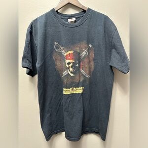 Vintage Pirates Of The Caribbean Curse Of The Black Pearl Tee Shirt Disney